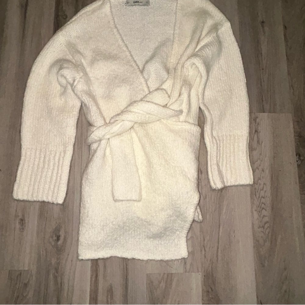 Zara Cream Wrap Cardigan - Picture 2 of 5